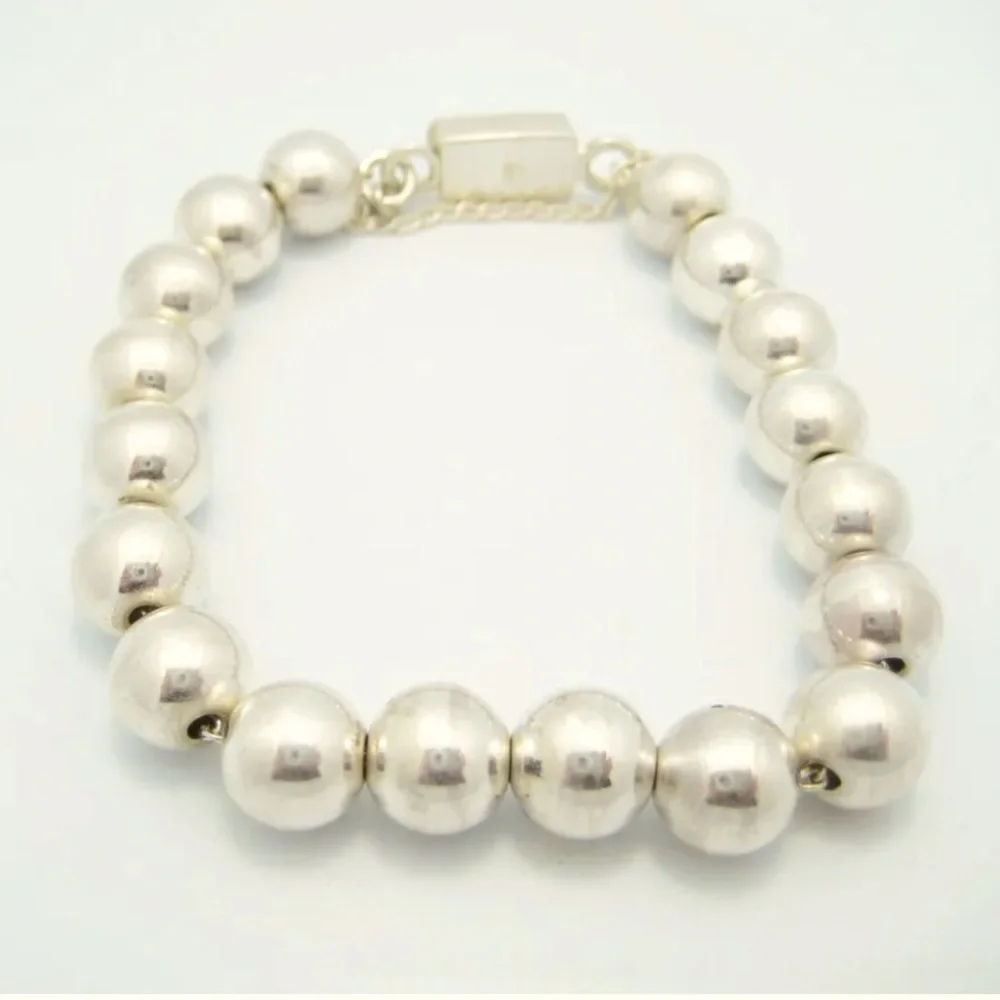 SOLD!! NEW Silpada Vintage Rare Solid Sterling Silver Large Bead Bracelet - Picture 9 of 10